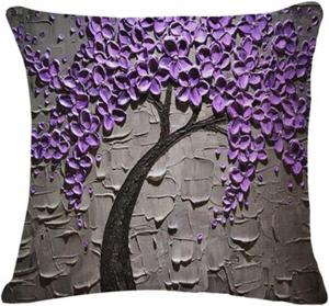 DUYHBAWRS Декоративная наволочка из хлопка и льна винтажная цветочная