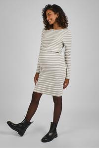 Платье мини в рубчик для беременных и кормящих мам Jojo Maman Bébé, серый