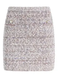 Твидовая юбка Cinq A Sept, нейтральный