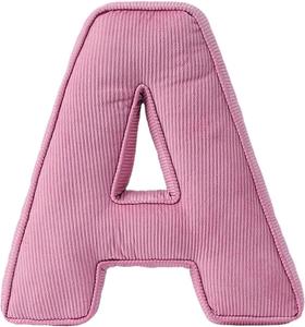 Generic Декоративная подушка вельветовая розовая с буквой A