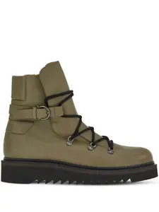 Ботинки с закругленным носком Ferragamo, зеленый