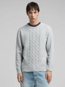 Вязаный свитер с круглым вырезом из переработанной ткани