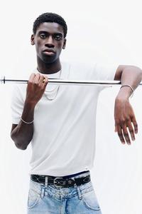 Трикотажная футболка с коротким рукавом Pull And Bear, белый