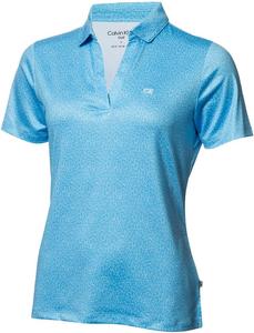 Женская рубашка-поло для гольфа Calvin Klein Crackle Stretch с влагоотводящим эффектом, Heritage Blue/White
