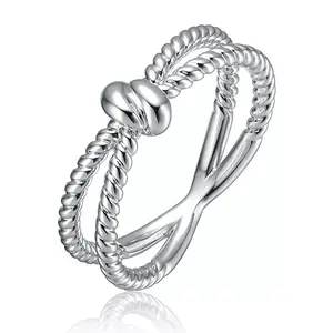 Коктейльное кольцо Rachel Glauber Rope Knock Miami, позолота 14 карат/покрытие из белого золота Gigigirl, white