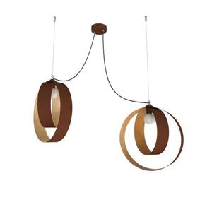 Подвесной светильник Lumicom Shell X2, 40x40x40 см цвет braun/gold