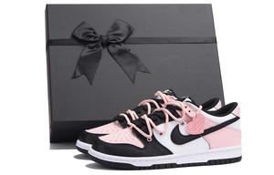 Низкие непромокаемые нескользящие ударопрочные износостойкие скейтборд кроссовки GS Black Pink Nike