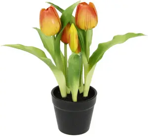 И.ГЕ.А. Искусственный цветок "Тюльпаны" I.GE.A. 20х22х20 см, цвет orange