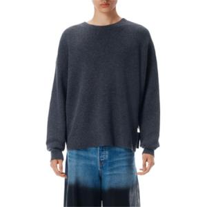 Мужская трикотажная одежда SS26 Alexander Wang, темный heather серый