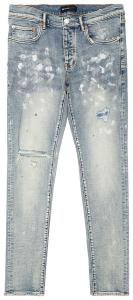 Джинсы PURPLE BRAND Paint Blowout Jeans 'Light Indigo', синий