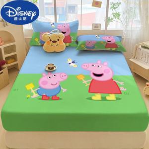 Disney Простыня на резинке 180х200 см с принтом Peppa Pig 10, 100% хлопок