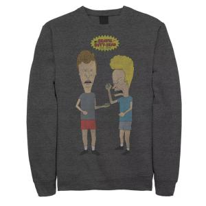 Мужская винтажная толстовка с воздушными помехами Beavis And Butt-Head Licensed Character