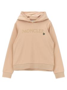 Худи с вышивкой Moncler Enfant, розовый