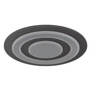 Потолочный светильник LED JAYDEN, светодиодный модуль 1 шт., теплый белый, современный дизайн, для гостиной и спальни Globo Lighting, Anthrazit gebürstet