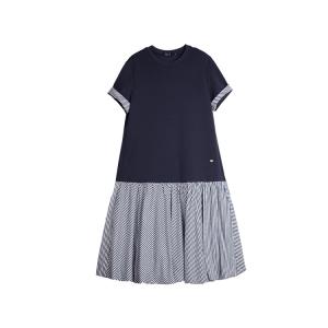 ELLE Платье с коротким рукавом Women's Navy Blue
