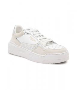 Кроссовки женские Twin-Set кожаные со стразами, белый