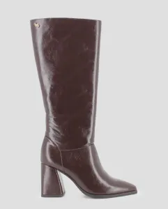 Женские высокие сапоги с широким каблуком Blogger, коричневый