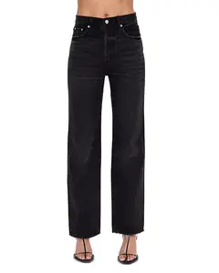 Джинсы Cassie с очень высокой посадкой и прямыми штанинами, цвет «шторм». Pistola, черный