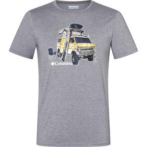 Рубашка мужская Sun Trek с коротким рукавом и принтом Columbia, серый