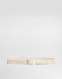 Плетеный кожаный ремень DOLCE & GABBANA, бежевый