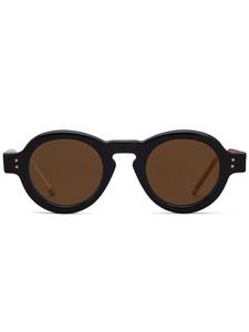 Thom Browne солнцезащитные очки в круглой оправе, синий