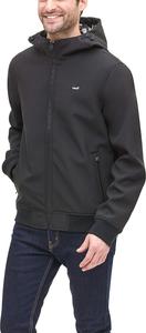 Мужская водонепроницаемая куртка-бомбер Levi's из софтшелла с капюшоном, Black