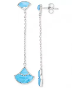 Серьги с опалом (2 карата) из стерлингового серебра Macy'S, silver