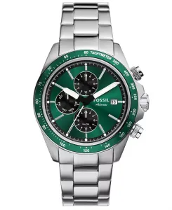 Мужские многофункциональные часы для автокросса из нержавеющей стали, 42 мм Fossil, silver-tone