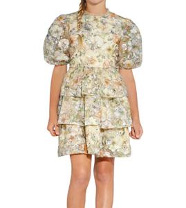 Вышитое платье «Кларисса» бежевого цвета MARLO