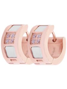 Adeliás Женские серьги - серьги-кольца на шарнирах из нержавеющей стали с золотым покрытием