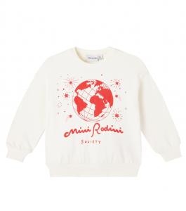 Хлопковый худи Society Mini Rodini, Offwhite