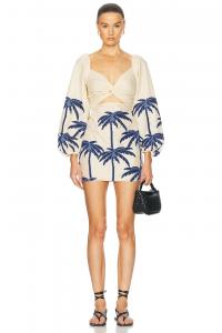 The Power Of The Sea Мини-платье Johanna Ortiz, Ecru & Blue