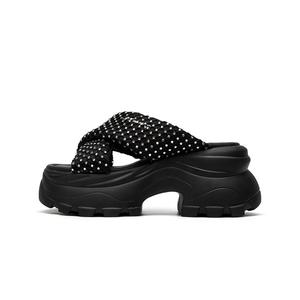 CARDANRO Тихие противоскользящие антибактериальные износостойкие быстросохнущие шлепанцы-слипоны женские - черные, цвет Black