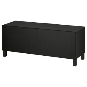 Тумба под телевизор, черно-коричневый, 120x42x48 см, LAPPVIKEN BESTÅ IKEA
