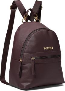 Рюкзак Tommy Hilfiger Kendall II Medium Dome из сафьянового ПВХ, темно-каберне, один размер, Dark Cabernet
