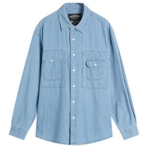 Рубашка из выбеленного денима Frizmworks, Mid Blue