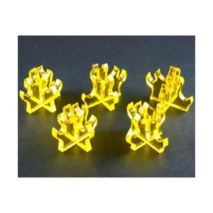 Маркеры пламени — средние, прозрачно-желтые, Token Sets - Explosion, Fire, Smoke (Litko Aerosystems)