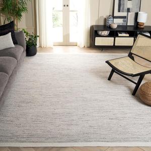 Ковер SAFAVIEH, 336 x 458 см, Vermont Collection - Ivory/Black, геометрический рисунок, идеально для помещений с высокой проходимостью в гостиной, спальне, столовой (VRM807C)