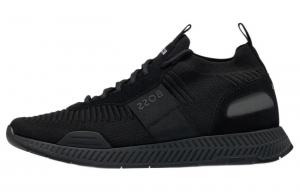 Кроссовки BOSS Knitted-upper Low-top Sneakers, черный