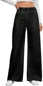 Широкие джинсы для женщин casual high waisted stretchy baggy