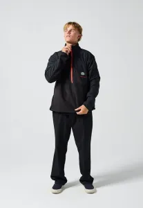 Проекты флисового джемпера на молнии Rivvia Projects, Black/Red