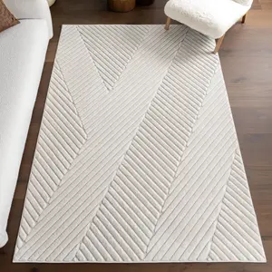 Ковер Amal High-Low Geometric Indoor/ Outdoor Area Rug nuLOOM, 239x305 см, кремовый