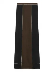 Юбка миди со вставками Tory Burch, черный