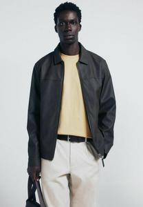 Куртка Springfield Faux leather jacket, Black