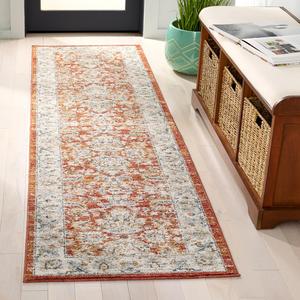 Ковер SAFAVIEH, 67 x 244 см, Rug Avalon Collection Runner, Rust & Ivory, Traditional Oriental, Ideal for High Traffic Areas in Hallway, Entryway, Foyer, Bedroom (AVA220P-28)