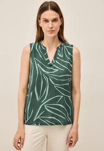 Топ Cecil GEMUSTERTES SPLIT NECK , Grün/Green