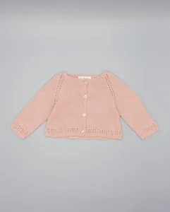Вязаная детская куртка для девочки Fina Ejerique, розовый