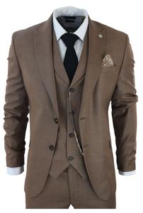 Костюм-тройка Джеймса TruClothing, коричневый