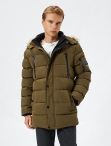 Пальто межсезонное Koton, оливковый