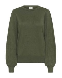 Kaffe Свитер 'Lone' в темно-зеленом цвете